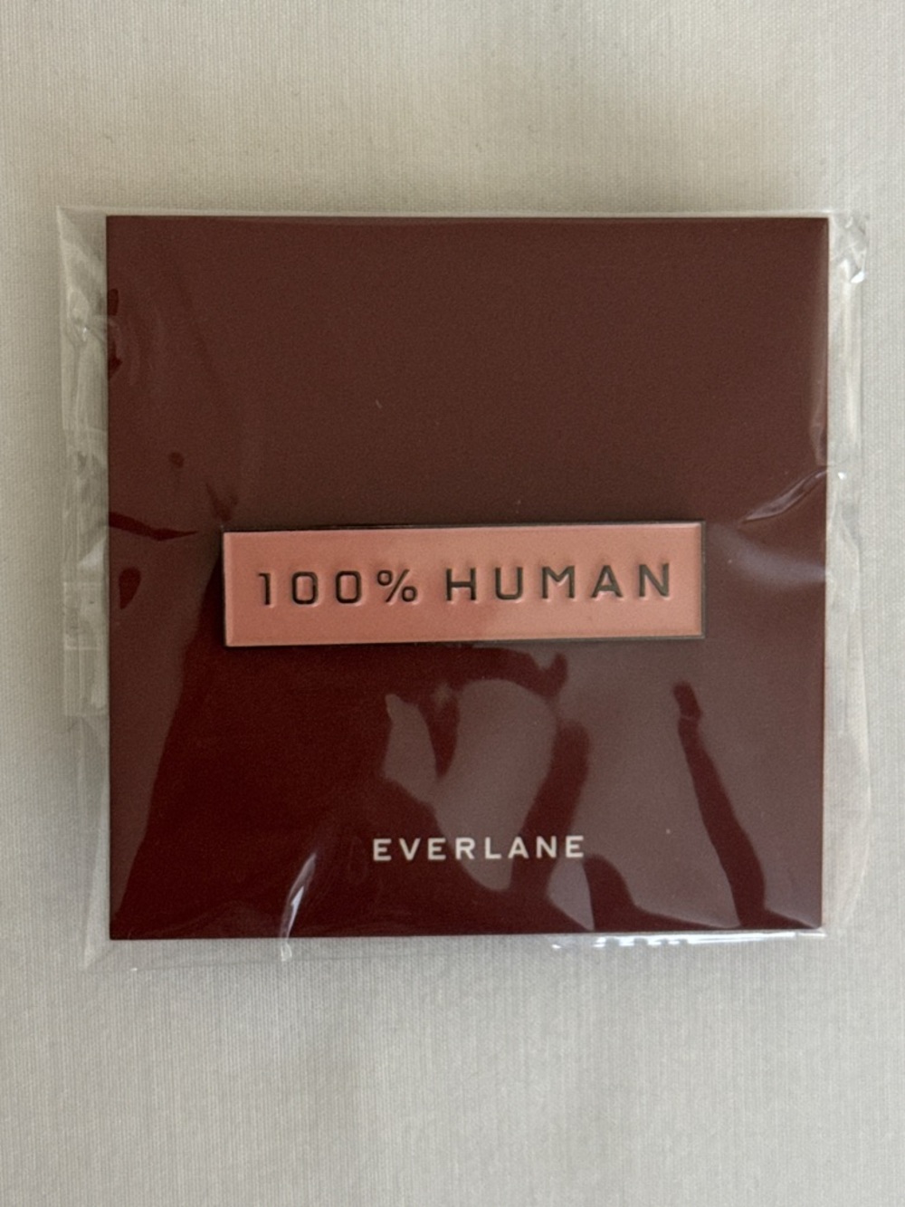 BRAND NEW RARE Everlane 100% Human Enamel Pin - Petal Pink (Sealed)